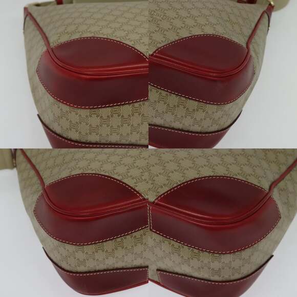 CELINE Macadam Canvas Shoulder Bag Pvc Beige Gold - Picture 10 of 12